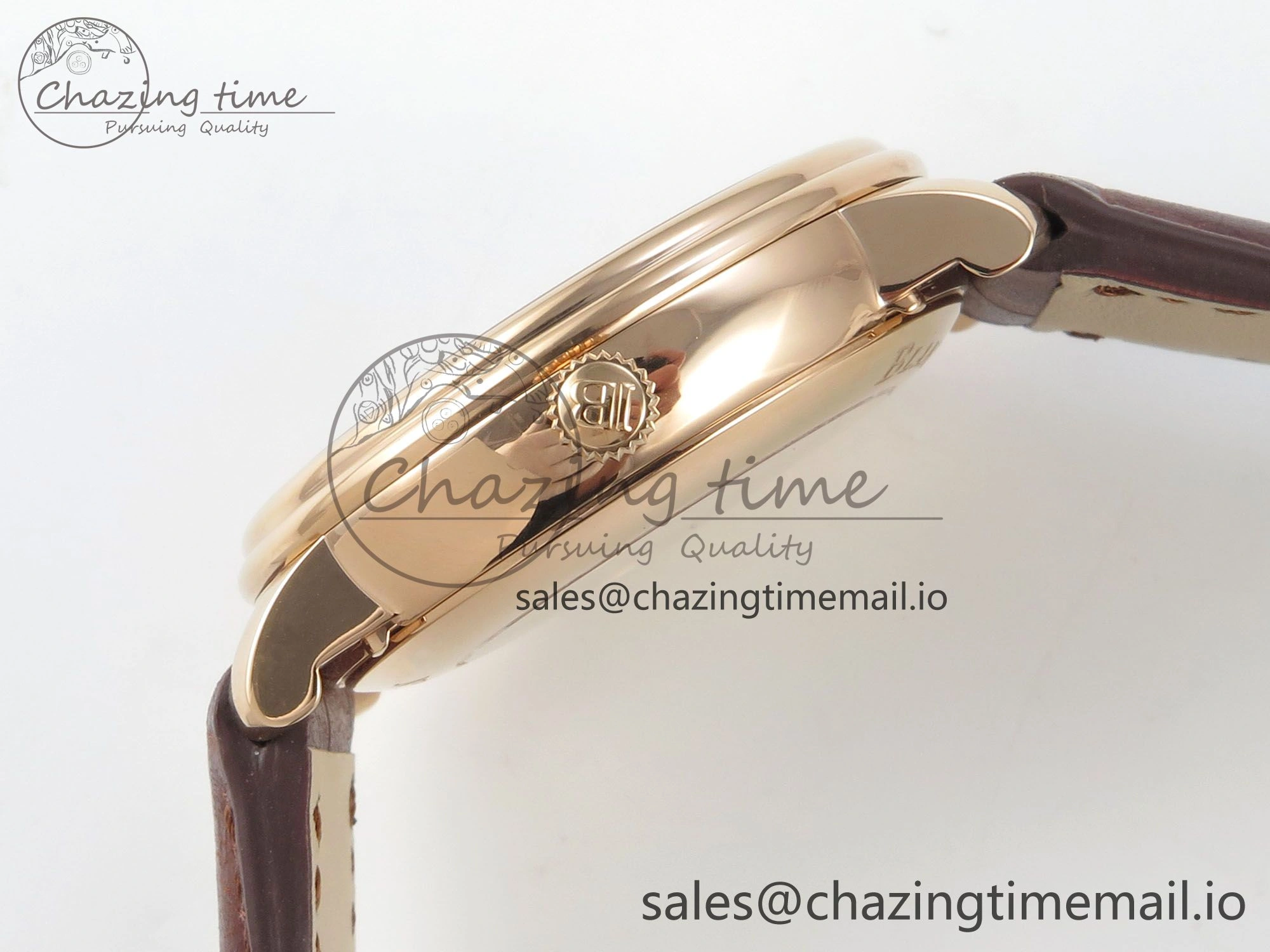 Villeret 6654 RG Complicated Function APSF 1:1 Best Edition White Dial on Brown Leather Strap A6654