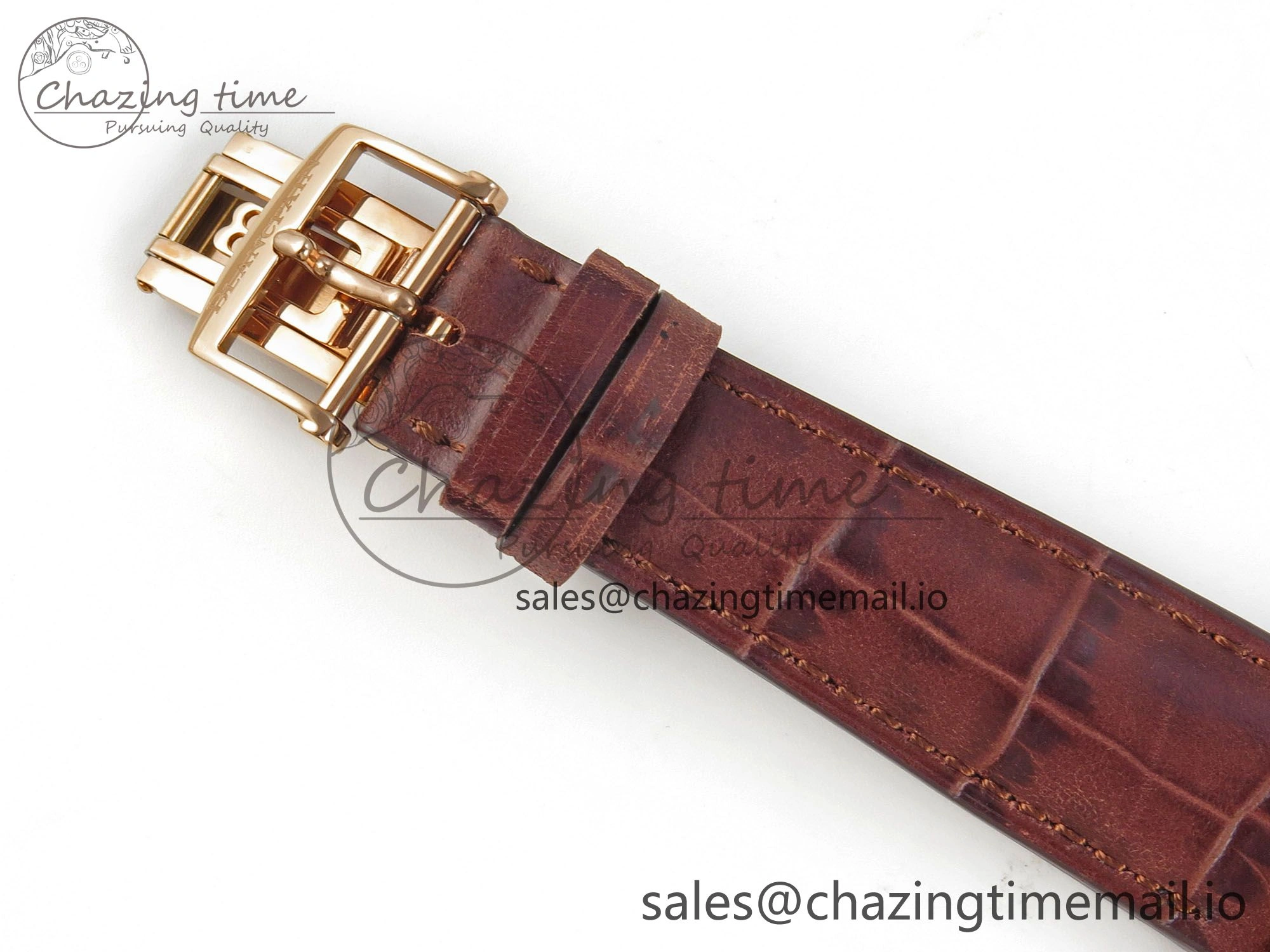 Villeret 6654 RG Complicated Function APSF 1:1 Best Edition White Dial on Brown Leather Strap A6654