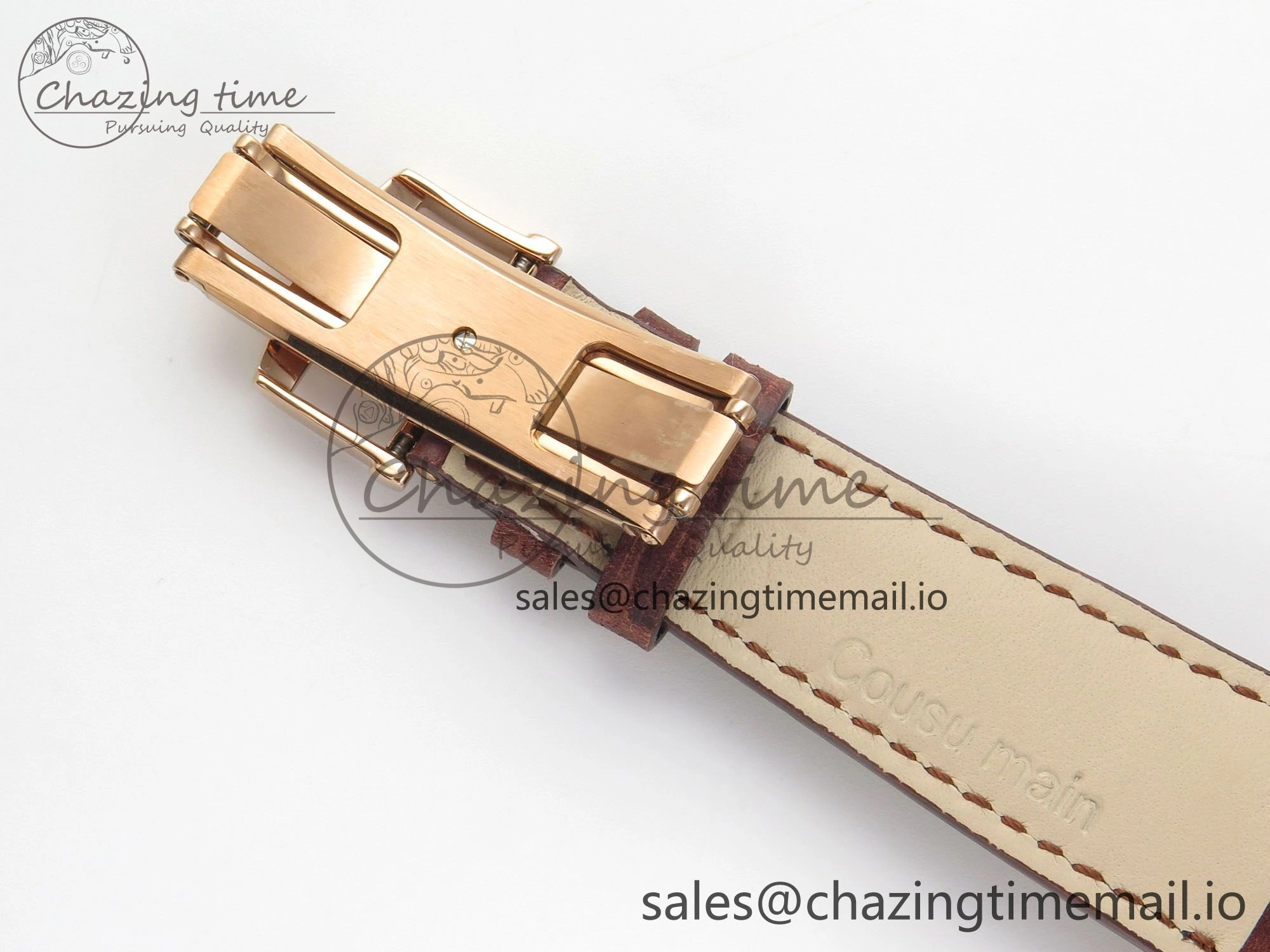 Villeret 6654 RG Complicated Function APSF 1:1 Best Edition White Dial on Brown Leather Strap A6654