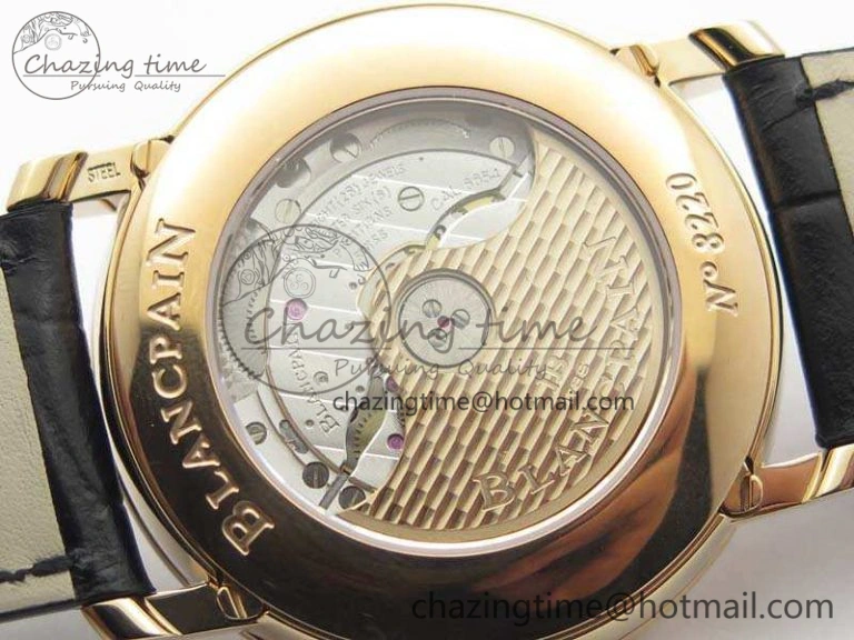 Villeret 6654 RG Complicated Function OMF 1:1 Best Edition White Texture Dial On Leather Strap A6654