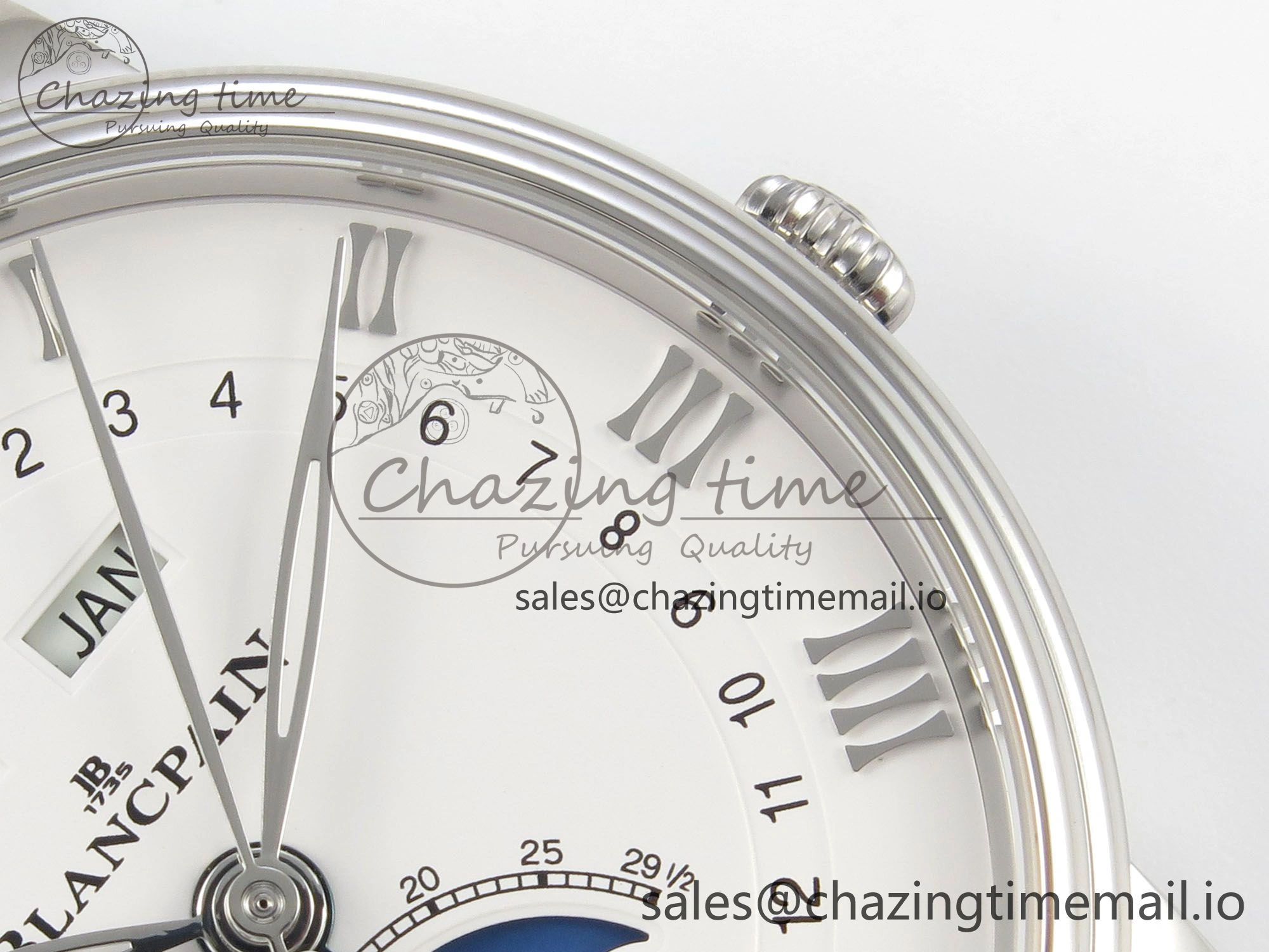 Villeret 6654 SS Complicated Function APSF 1:1 Best Edition White Dial on Black Leather Strap A6654