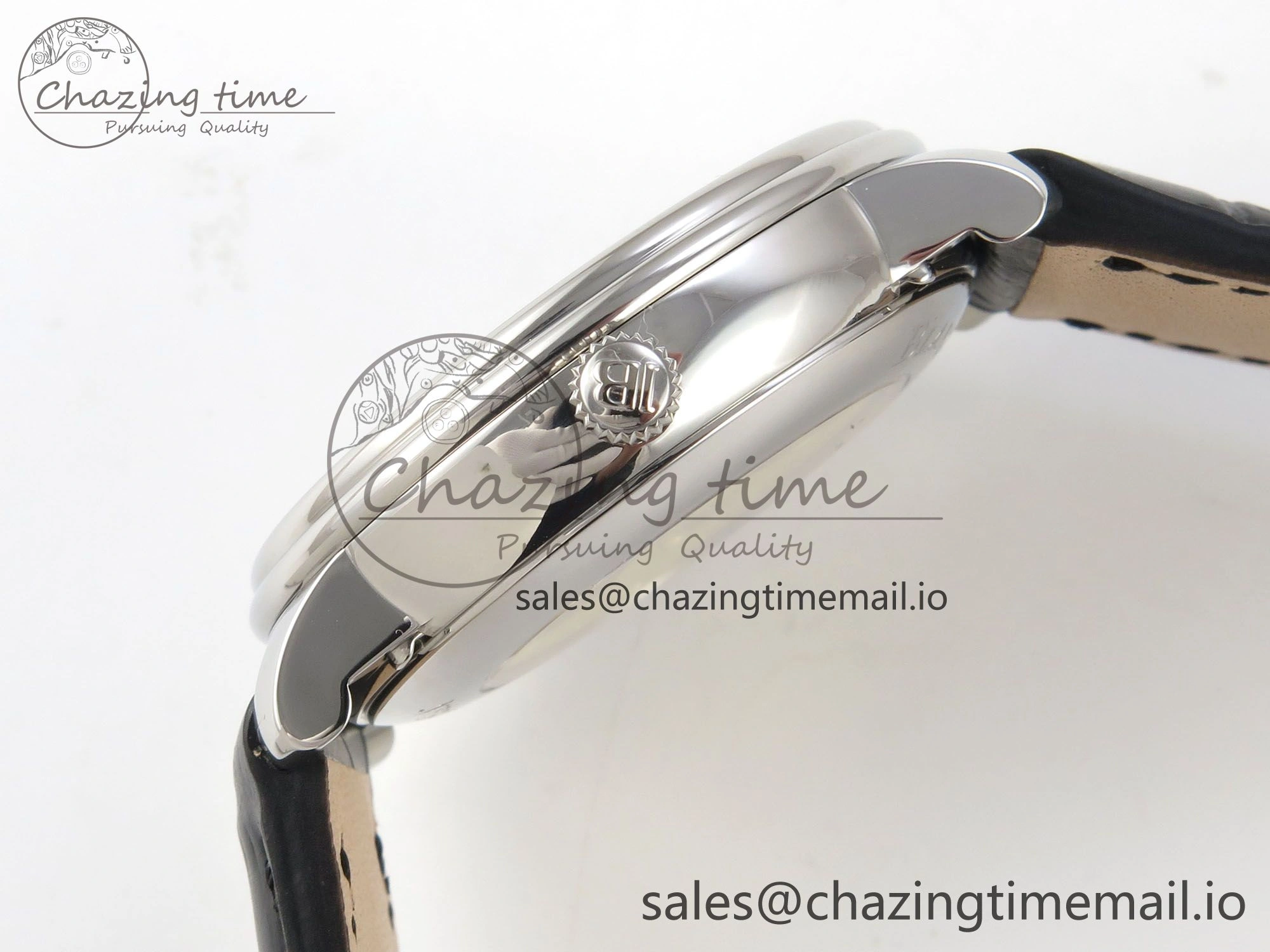 Villeret 6654 SS Complicated Function APSF 1:1 Best Edition White Dial on Black Leather Strap A6654