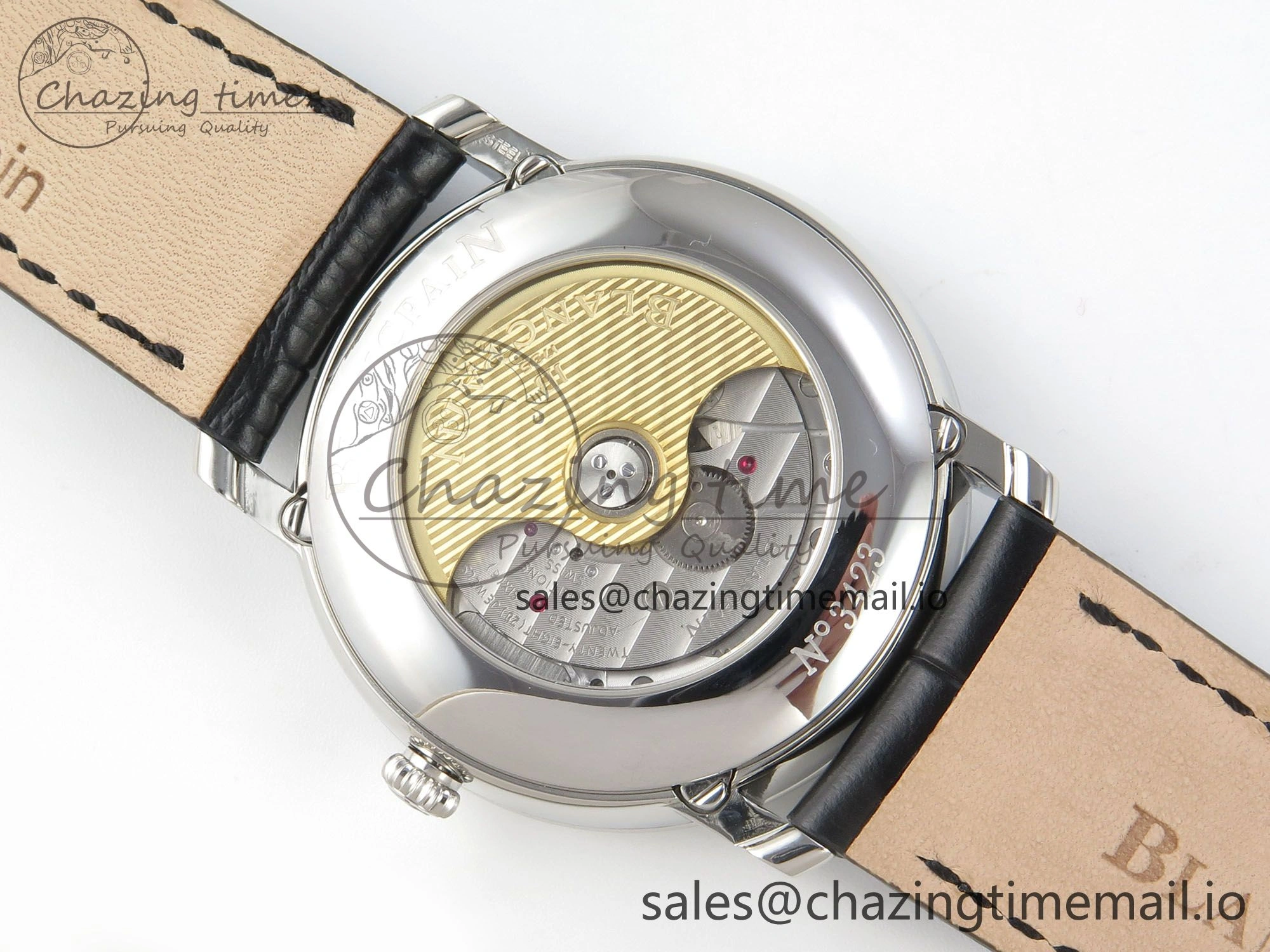 Villeret 6654 SS Complicated Function APSF 1:1 Best Edition White Dial on Black Leather Strap A6654