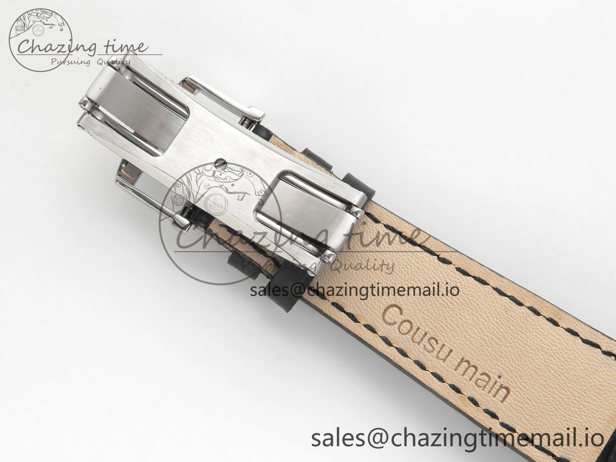 Villeret 6654 SS Complicated Function APSF 1:1 Best Edition White Dial on Black Leather Strap A6654