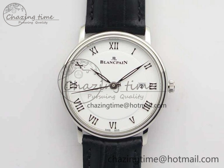 Villeret 6654 SS Complicated Function OMF 1:1 Best Edition Gray Dial On Leather Strap A6654
