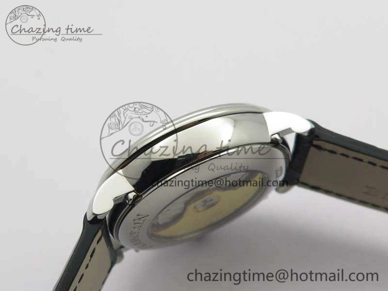 Villeret 6654 SS Complicated Function OMF 1:1 Best Edition Gray Dial On Leather Strap A6654