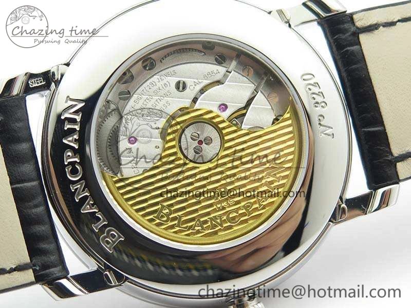 Villeret 6654 SS Complicated Function OMF 1:1 Best Edition Gray Dial On Leather Strap A6654