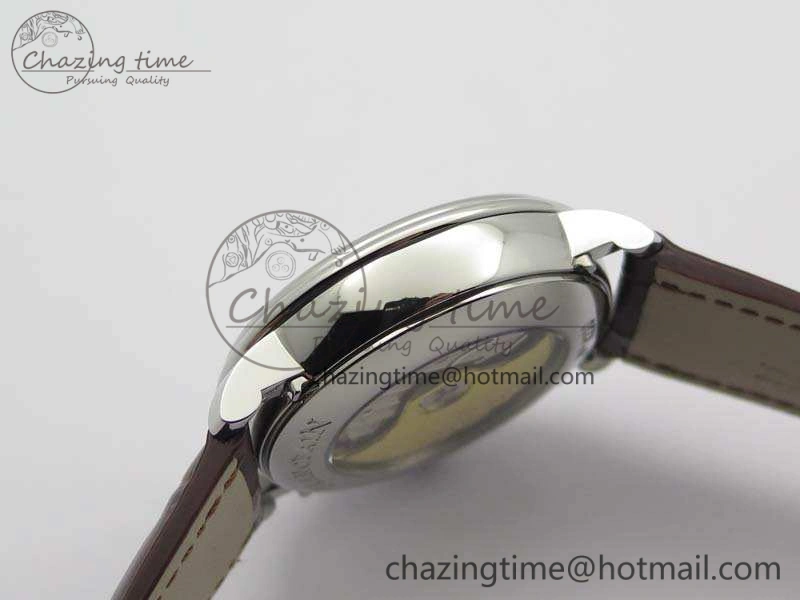 Villeret 6654 SS Complicated Function OMF 1:1 Best Edition White Dial On Brown Leather Strap A6654