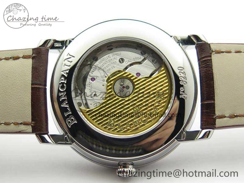 Villeret 6654 SS Complicated Function OMF 1:1 Best Edition White Dial On Brown Leather Strap A6654