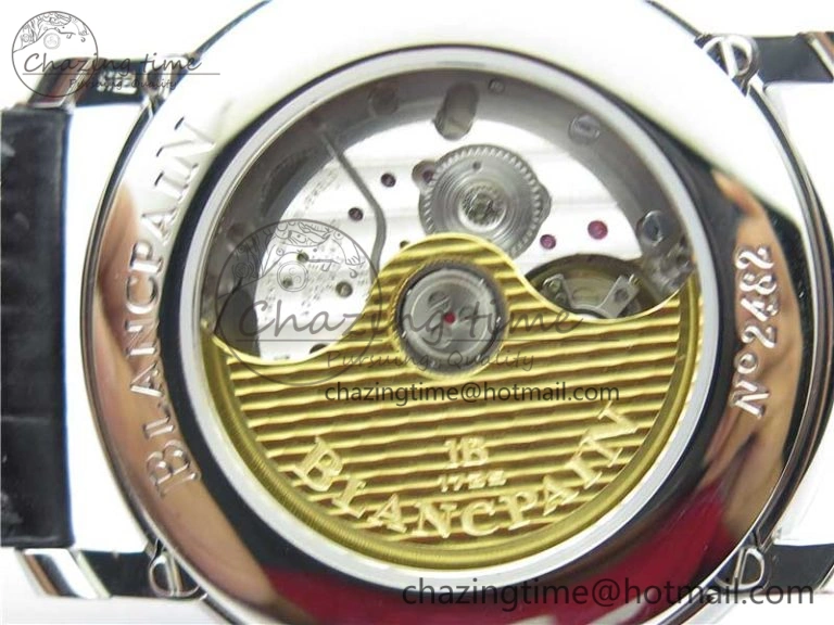 Villeret 6654 SS Complicated Function OMF 1:1 Best Edition White Dial on Black Leather Strap A6654 V3
