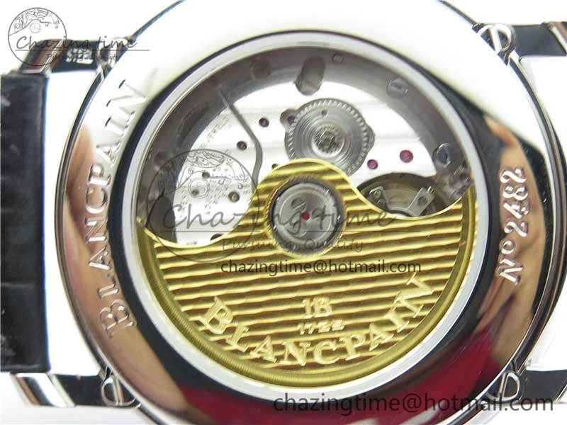 Villeret 6654 SS Complicated Function OMF 1:1 Best Edition White Dial on Black Leather Strap A6654 V3