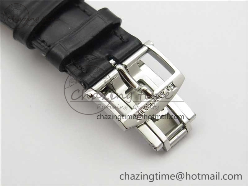 Villeret 6654 SS Complicated Function OMF 1:1 Best Edition White Dial on Black Leather Strap A6654 V3
