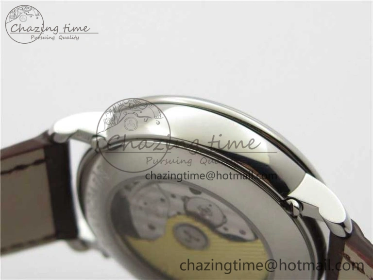 Villeret 6654 SS Complicated Function OMF 1:1 Best Edition White Dial on Brown Leather Strap A6654 V3