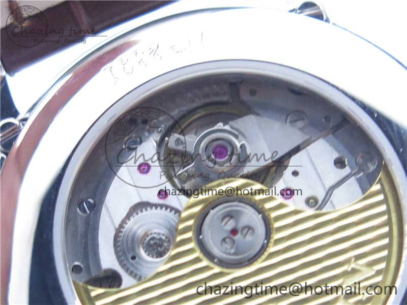 Villeret 6654 SS Complicated Function OMF 1:1 Best Edition White Dial on Brown Leather Strap A6654 V3