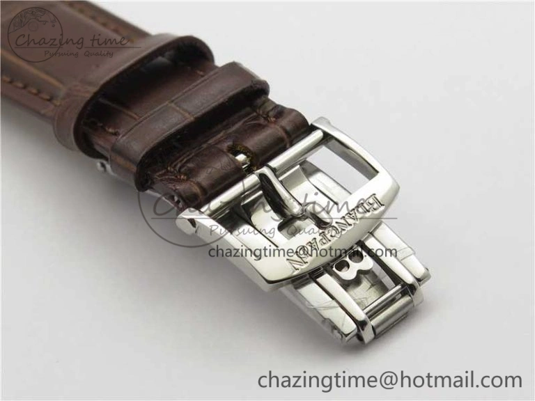 Villeret 6654 SS Complicated Function OMF 1:1 Best Edition White Dial on Brown Leather Strap A6654 V3
