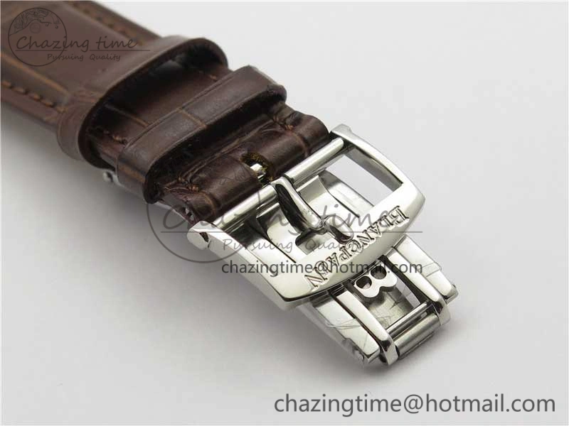 Villeret 6654 SS Complicated Function OMF 1:1 Best Edition White Dial on Brown Leather Strap A6654 V3