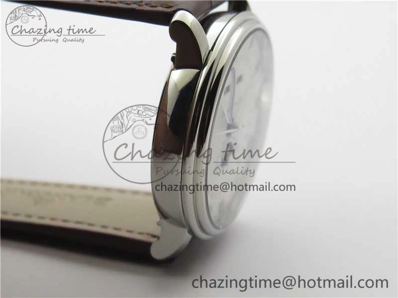 Villeret 6654 SS Complicated Function OMF 1:1 Best Edition White Dial on Brown Leather Strap A6654 V3