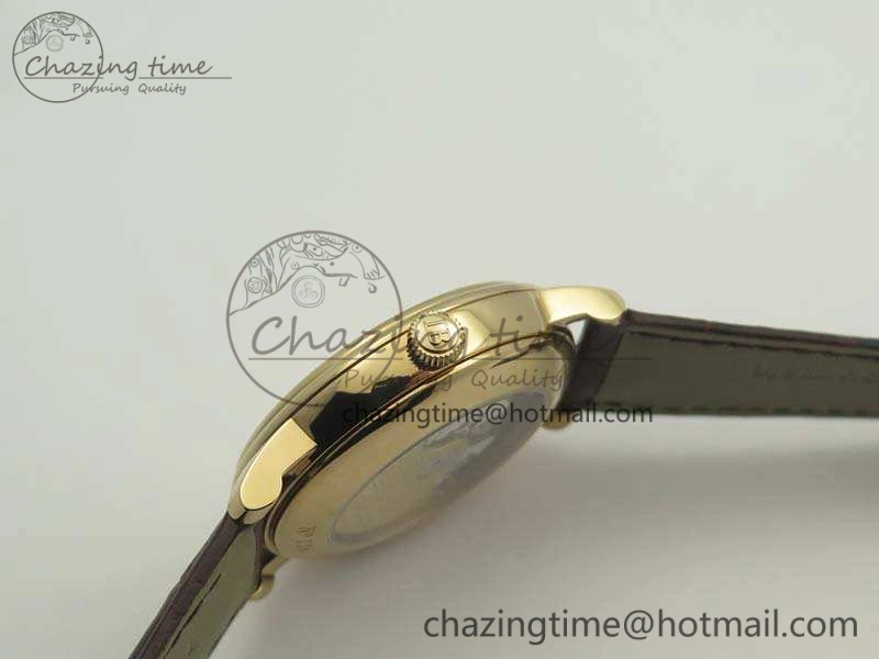 Villeret 6669 RG HG 1:1 Best Edition White Dial On Leather Strap V2