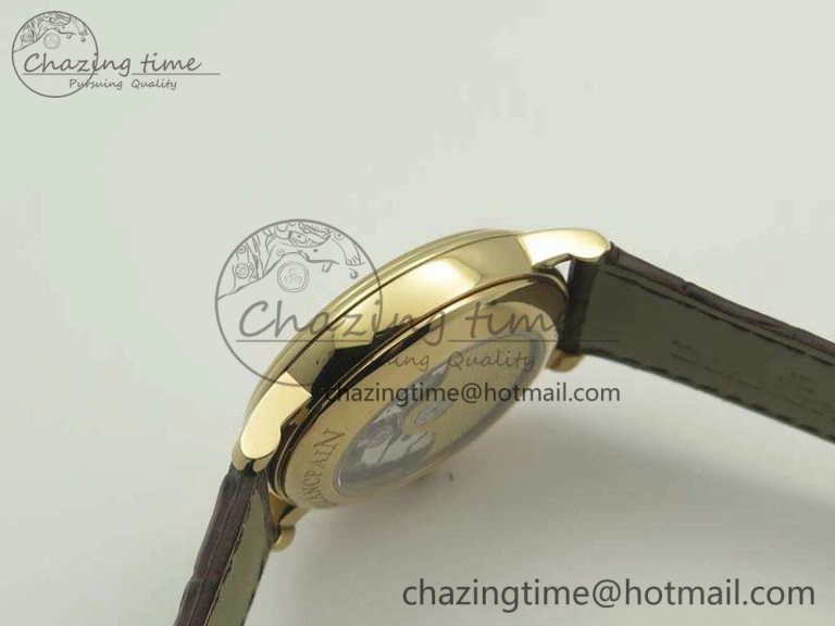 Villeret 6669 RG HG 1:1 Best Edition White Dial On Leather Strap V2