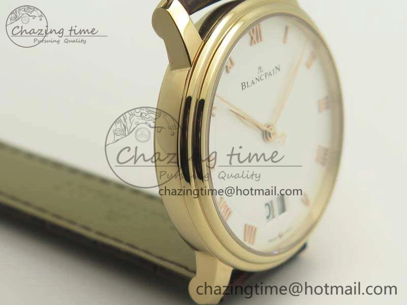Villeret 6669 RG HG 1:1 Best Edition White Dial On Leather Strap V2