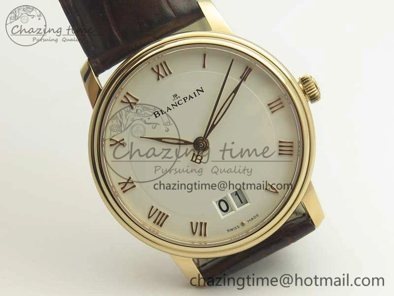 Villeret 6669 RG HG 1:1 Best Edition White Dial On Leather Strap V2