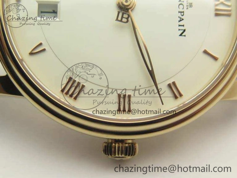 Villeret 6669 RG HG 1:1 Best Edition White Dial On Leather Strap V2