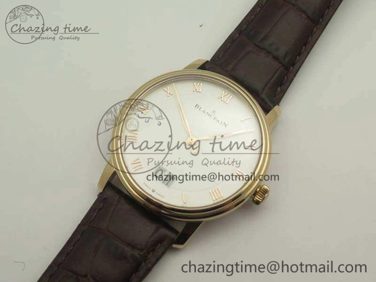 Villeret 6669 RG HG 1:1 Best Edition White Dial On Leather Strap V2