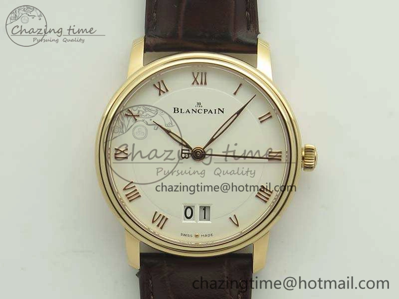 Villeret 6669 RG HG 1:1 Best Edition White Dial On Leather Strap V2