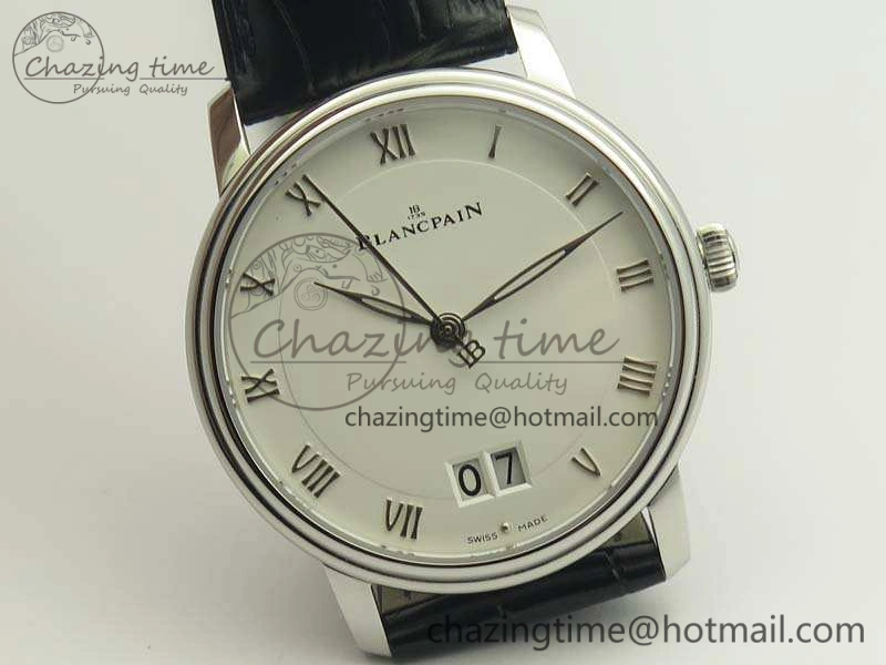 Villeret 6669 SS HG 1:1 Best Edition White Dial On Leather Strap V2