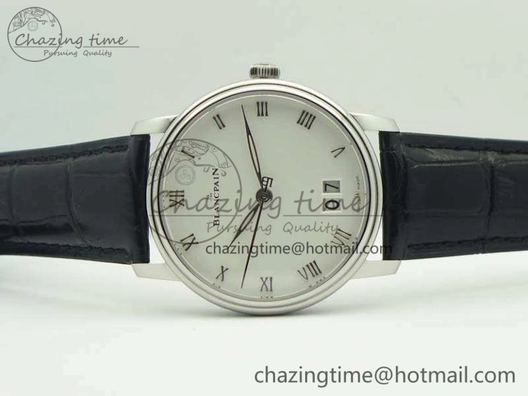 Villeret 6669 SS HG 1:1 Best Edition White Dial On Leather Strap V2