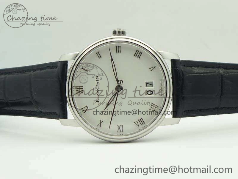 Villeret 6669 SS HG 1:1 Best Edition White Dial On Leather Strap V2