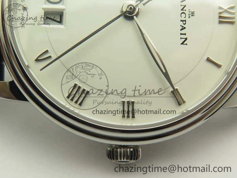 Villeret 6669 SS HG 1:1 Best Edition White Dial On Leather Strap V2