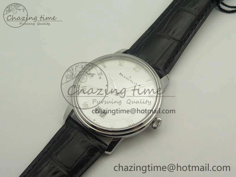Villeret 6669 SS HG 1:1 Best Edition White Dial On Leather Strap V2