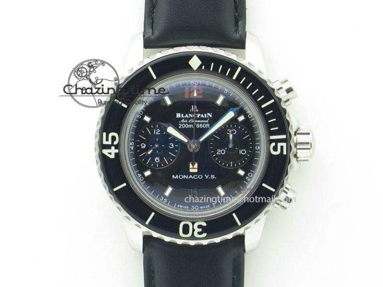 Villeret Quantième Complet 8 Jours SS Complicated Function OMF 1:1 Best Edition Black Dial on Black Leather Strap A6639