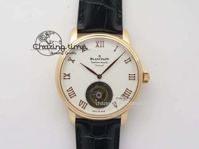 Villeret Quantième Complet 8 Jours SS Complicated Function OMF 1:1 Best Edition White Dial on Brown Leather Strap A6639