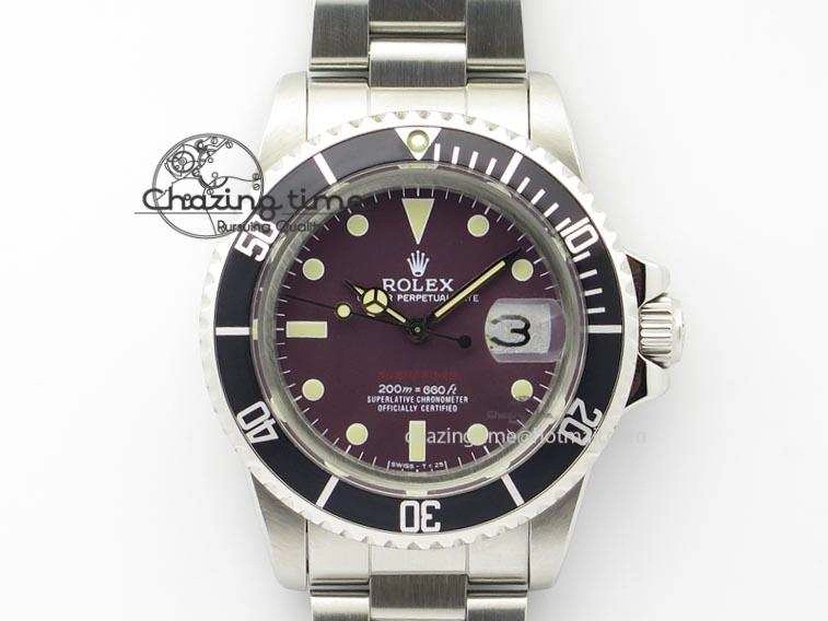 Vintage 1680 Best Edition Red Submariner 200m=660ft A2836 (Superlumed dial and hands)