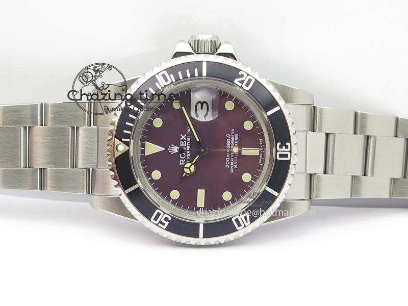 Vintage 1680 Best Edition Red Submariner 200m=660ft A2836 (Superlumed dial and hands)