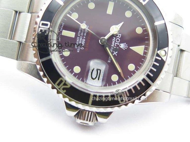 Vintage 1680 Best Edition Red Submariner 200m=660ft A2836 (Superlumed dial and hands)