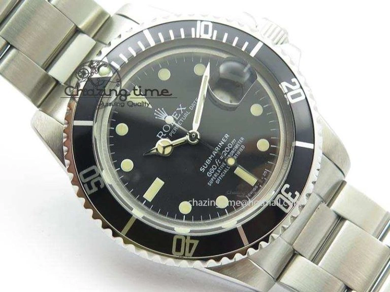 Vintage 1680 Best Edition White Submariner 660ft 200m A2836 (Superlumed Dial And Hands)