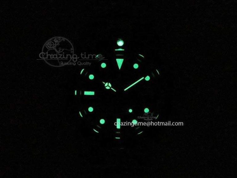 Vintage 1680 Best Edition black Submariner 660ft 200m A2836 (Superlumed Dial And Hands)