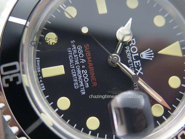 Vintage 1680 JKF Best Edition Red Submariner On Bracelet A2836