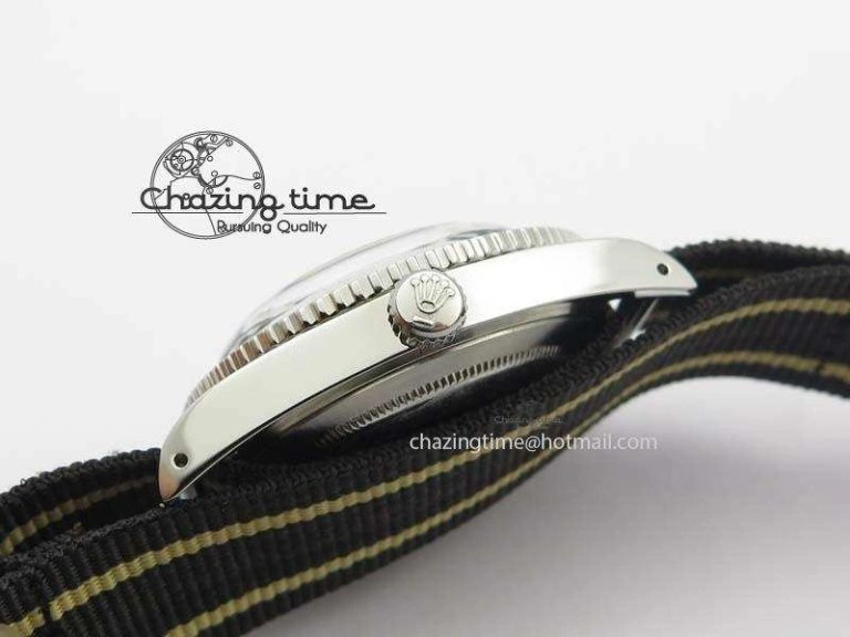 Vintage 1680 Submariner No Date SS Black Dial On Nylon Strap A2836