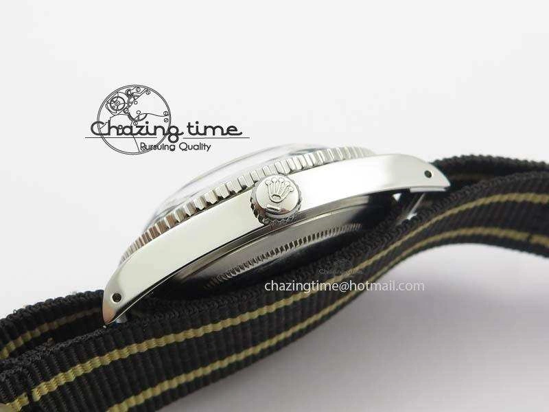 Vintage 1680 Submariner No Date SS Black Dial On Nylon Strap A2836