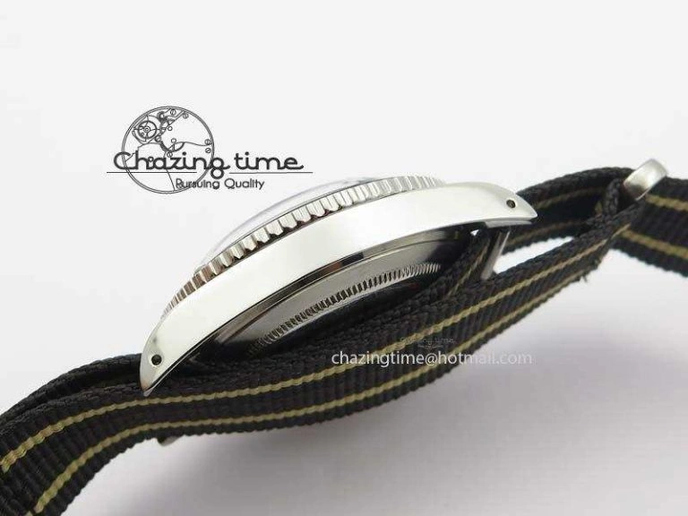 Vintage 1680 Submariner No Date SS Black Dial On Nylon Strap A2836