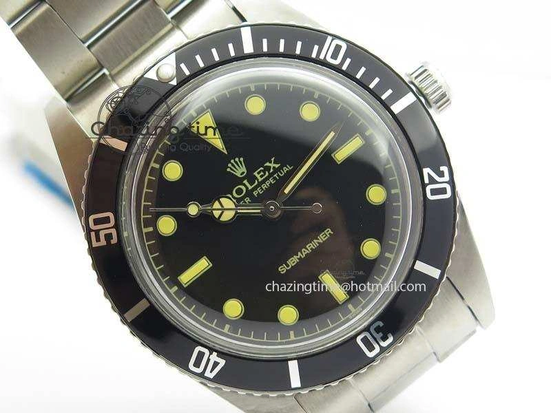 Vintage 1680 Submariner No Date SS Black Dial On SS Bracelet A2813