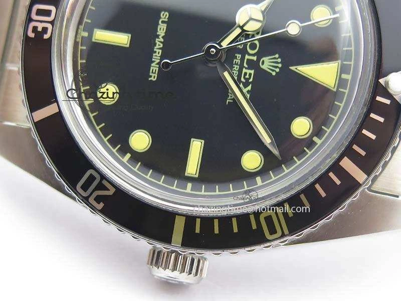 Vintage 1680 Submariner No Date SS Black Dial On SS Bracelet A2813
