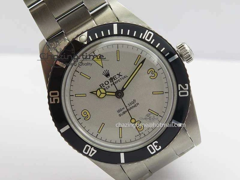 Vintage 1680 Submariner No Date SS White Dial On SS Bracelet A2813
