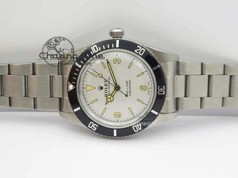Vintage 1680 Submariner No Date SS White Dial On SS Bracelet A2813