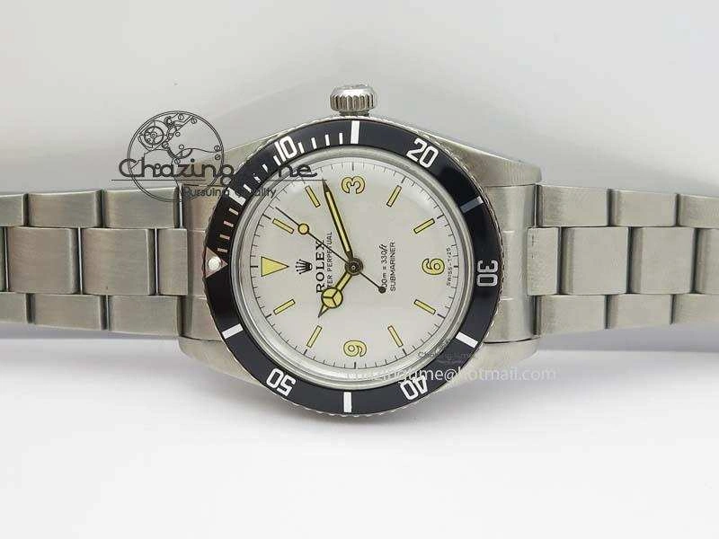 Vintage 1680 Submariner No Date SS White Dial On SS Bracelet A2813