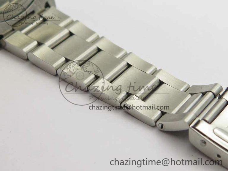 Vintage Explorer Ref.1016 Cartier Black Dial Cream Markers On SS Bracelet A23J